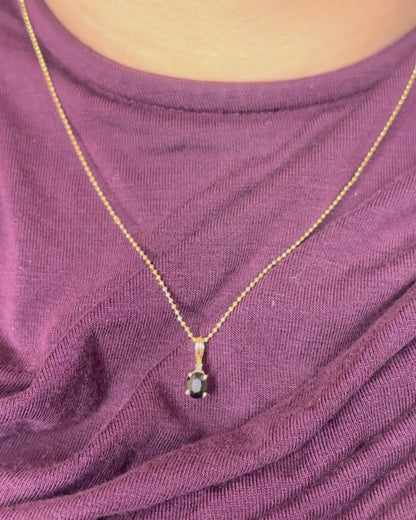 Colgante Zafiro 0,70 quilates y Diamante "Marin"
