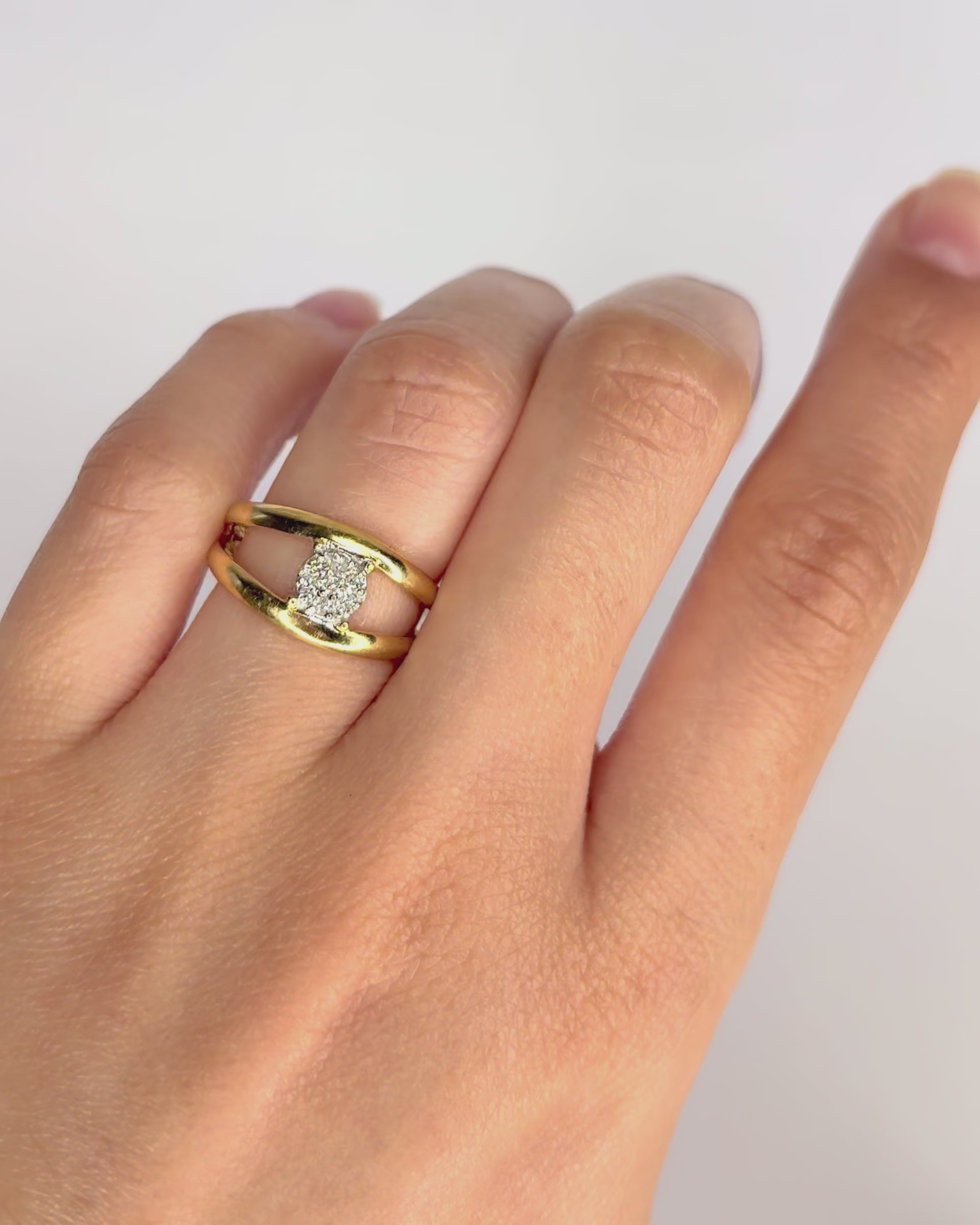 Bague Jonc Diamants "Rachelle"