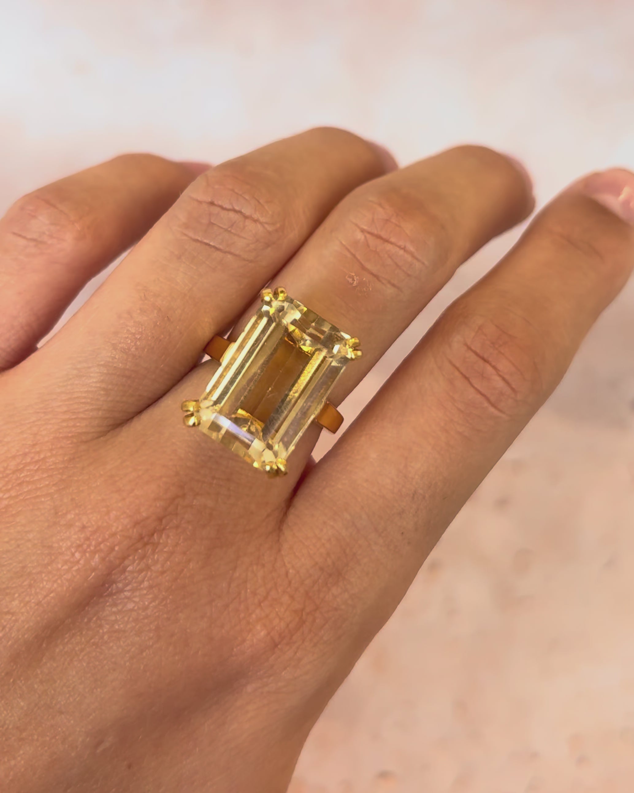 Bague Cocktail Citrine 14.41 carats 9.24g "Kléa"