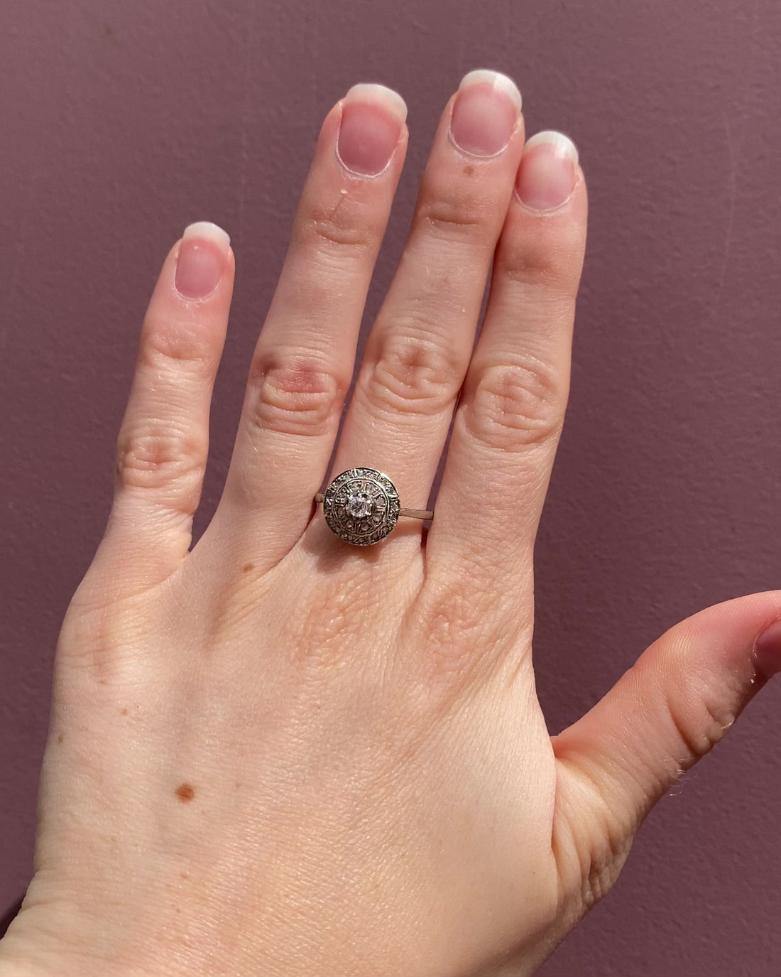 Bague Art-Déco 25 Diamants 0.34 carat &quot;Aziel&quot;