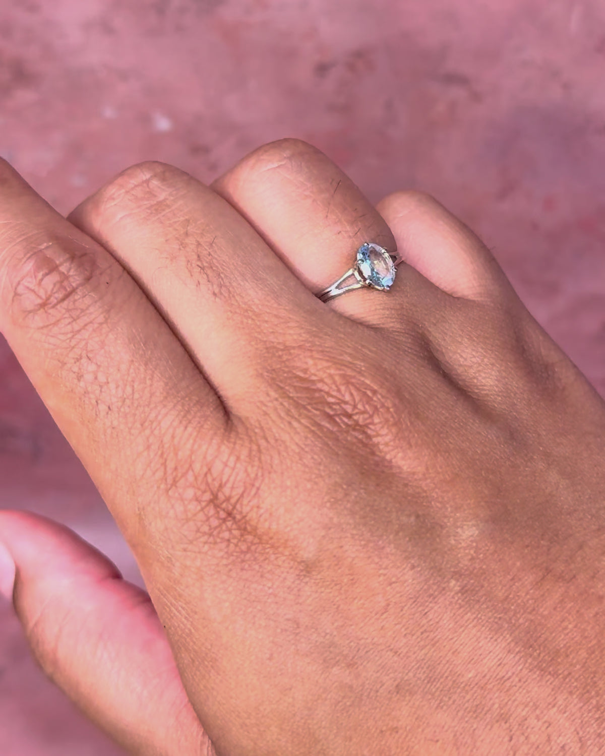 Bague Solitaire Aigue-Marine 0.56 carat "Mila"