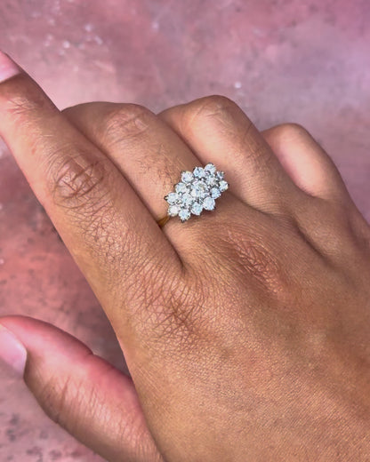 Bague Marguerite Diamants 1.11 carat 4,44g "Peneloppe"