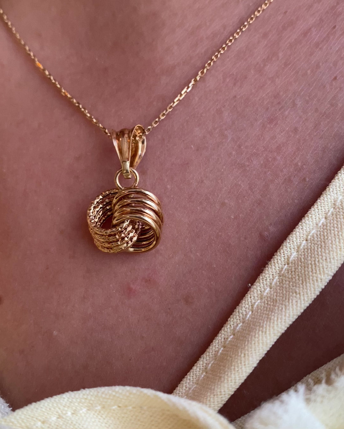 Pendentif Or Jaune 18 carats Anneaux &quot;Appoline&quot;
