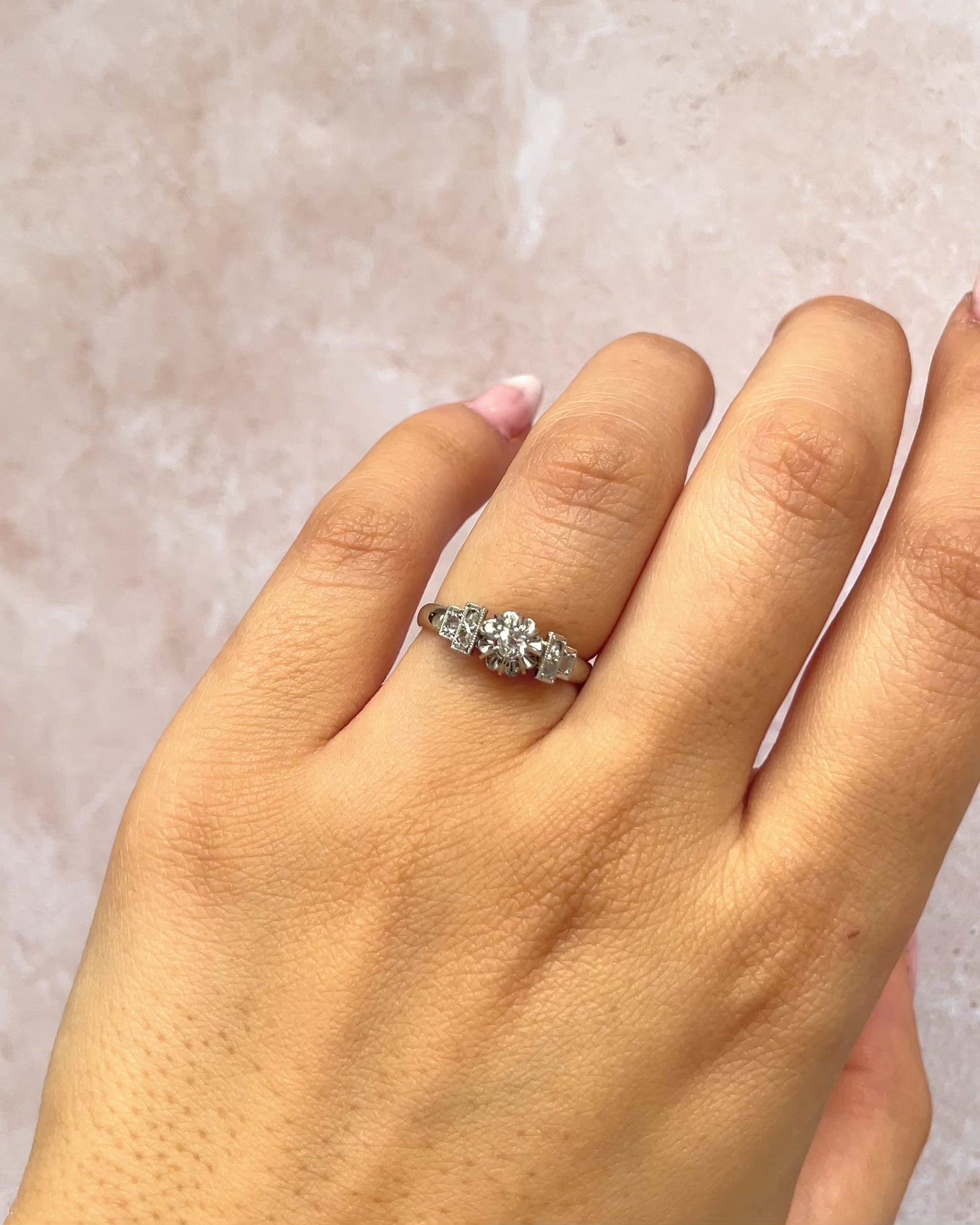 Emerald Daisy Ring