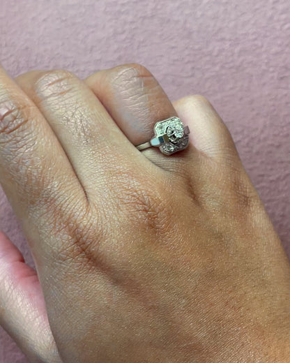 Anillo art déco con diamantes de 0.25 quilates "Ulysse"
