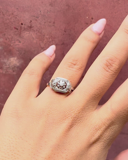 Anillo Art Déco de diamantes «Maude»
