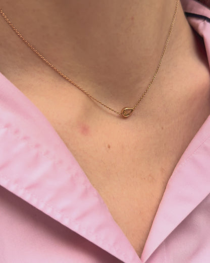 Alexandra citrine necklace, 0.46 carat, 18-karat rose gold, 2.26 g