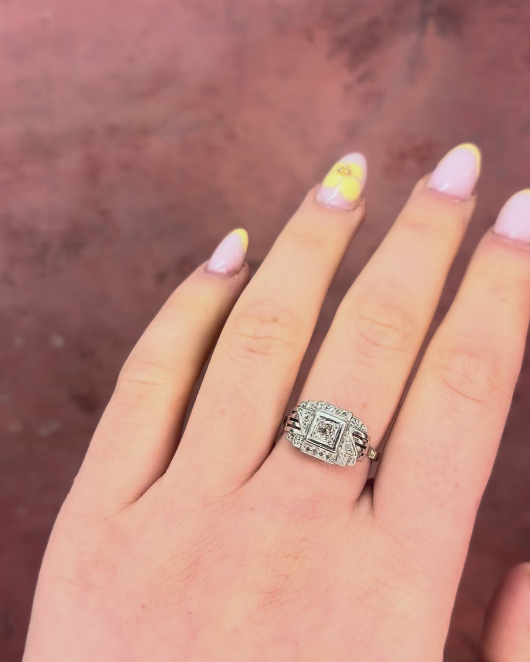 Bague Art-Déco Diamants 0.30 carat "Emy"