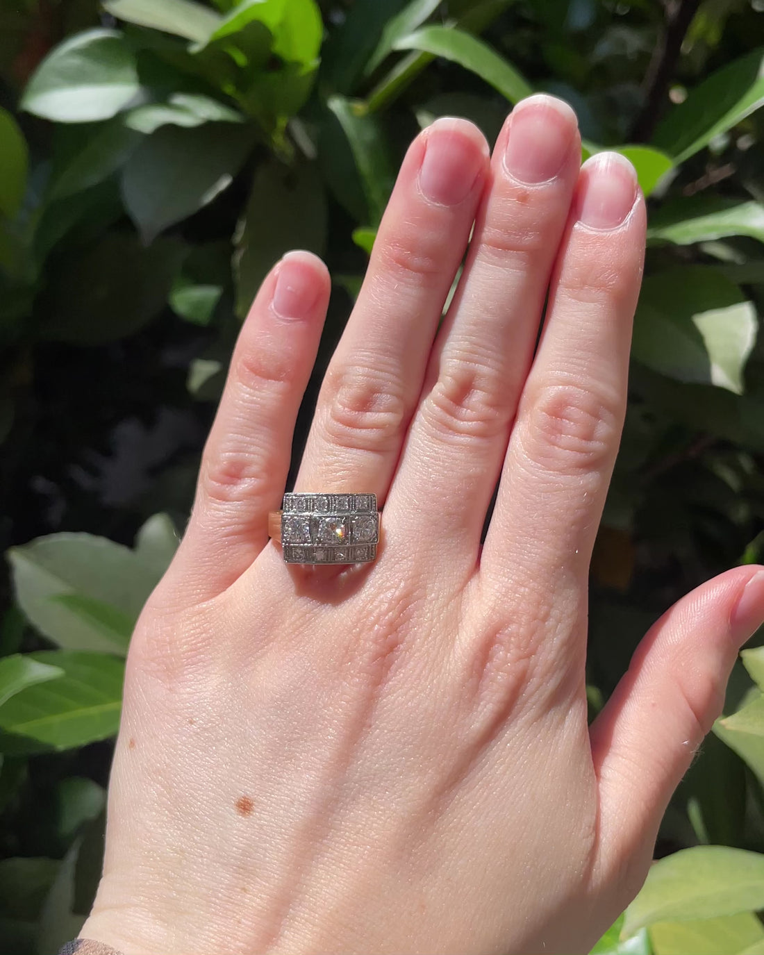 Bague Tank Diamants 1.05 carat "Léontine"