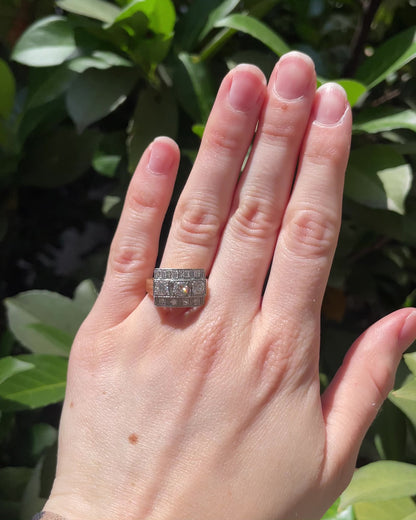Bague Tank Diamants 1.05 carat &quot;Léontine&quot;