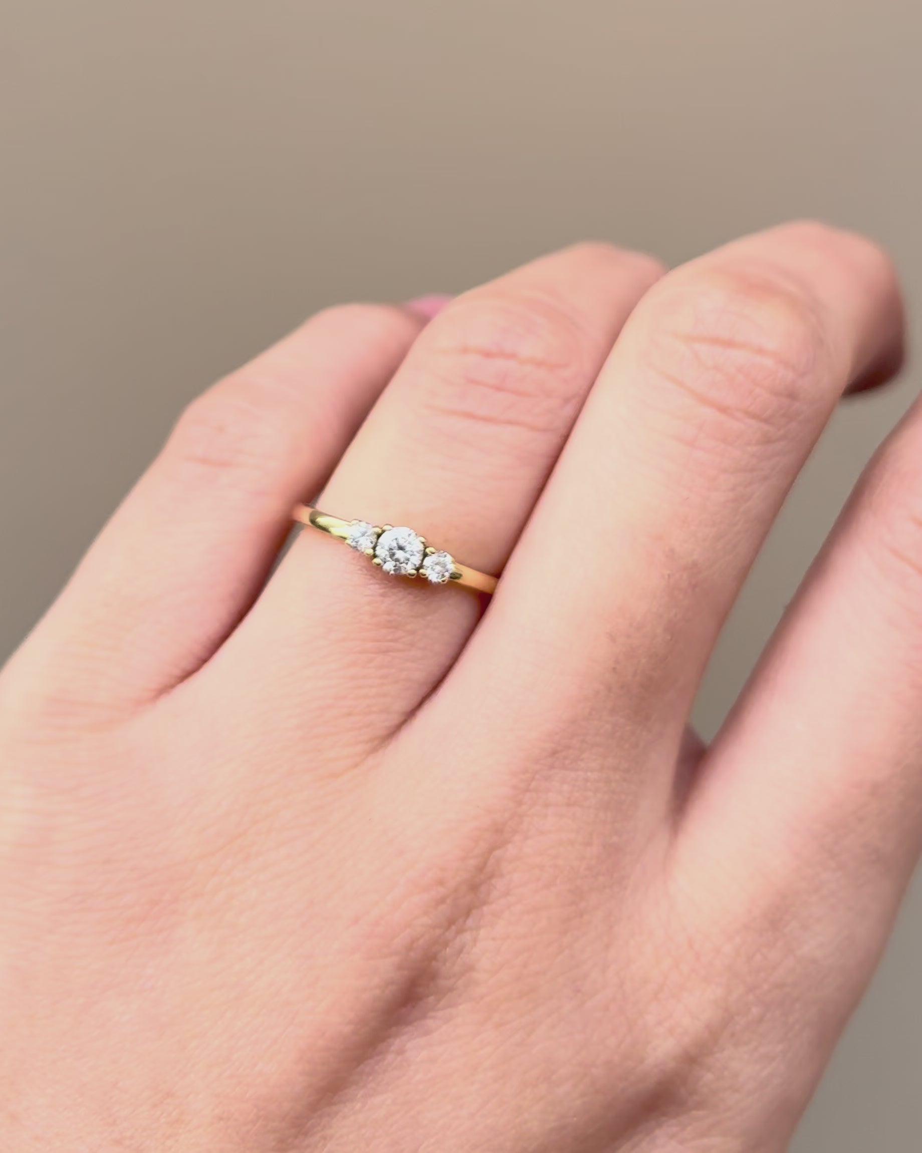 Bague Trilogie Diamants 0.25 carat "Rita"