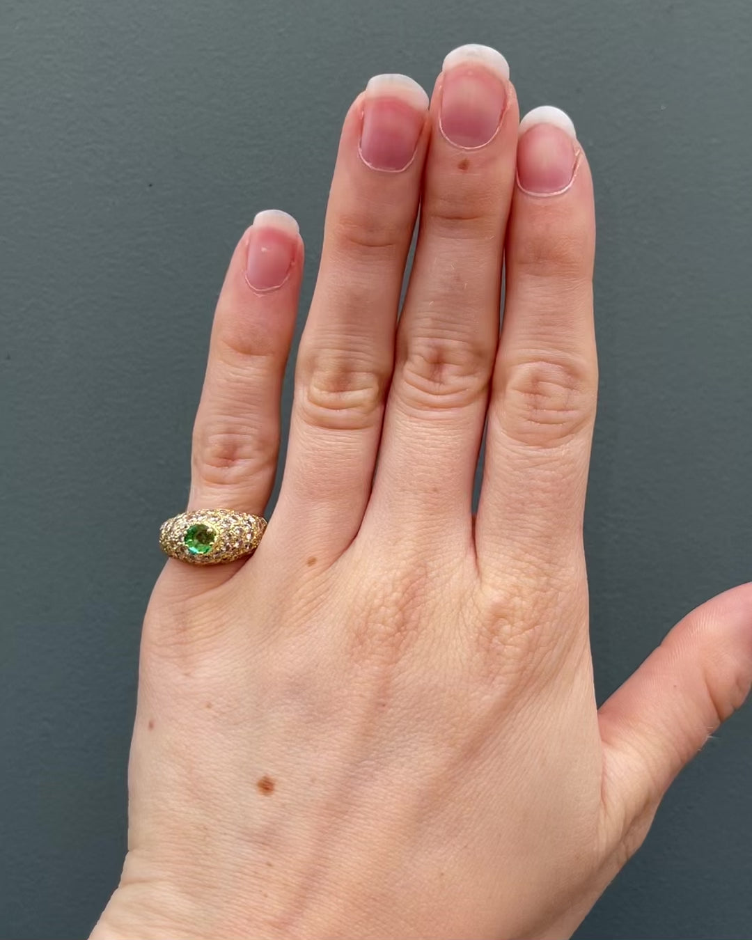 Bague Jonc Emeraude &amp; Diamants 1.56 carat "Judith"