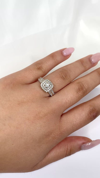 Anillo estilo Art Déco diamantes 0,78 quilates "Selena"