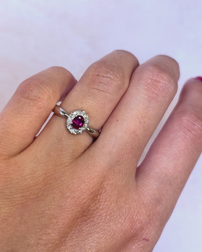 Marguerite Ring Ruby 0.49 carat &amp; Diamonds "Faïa"