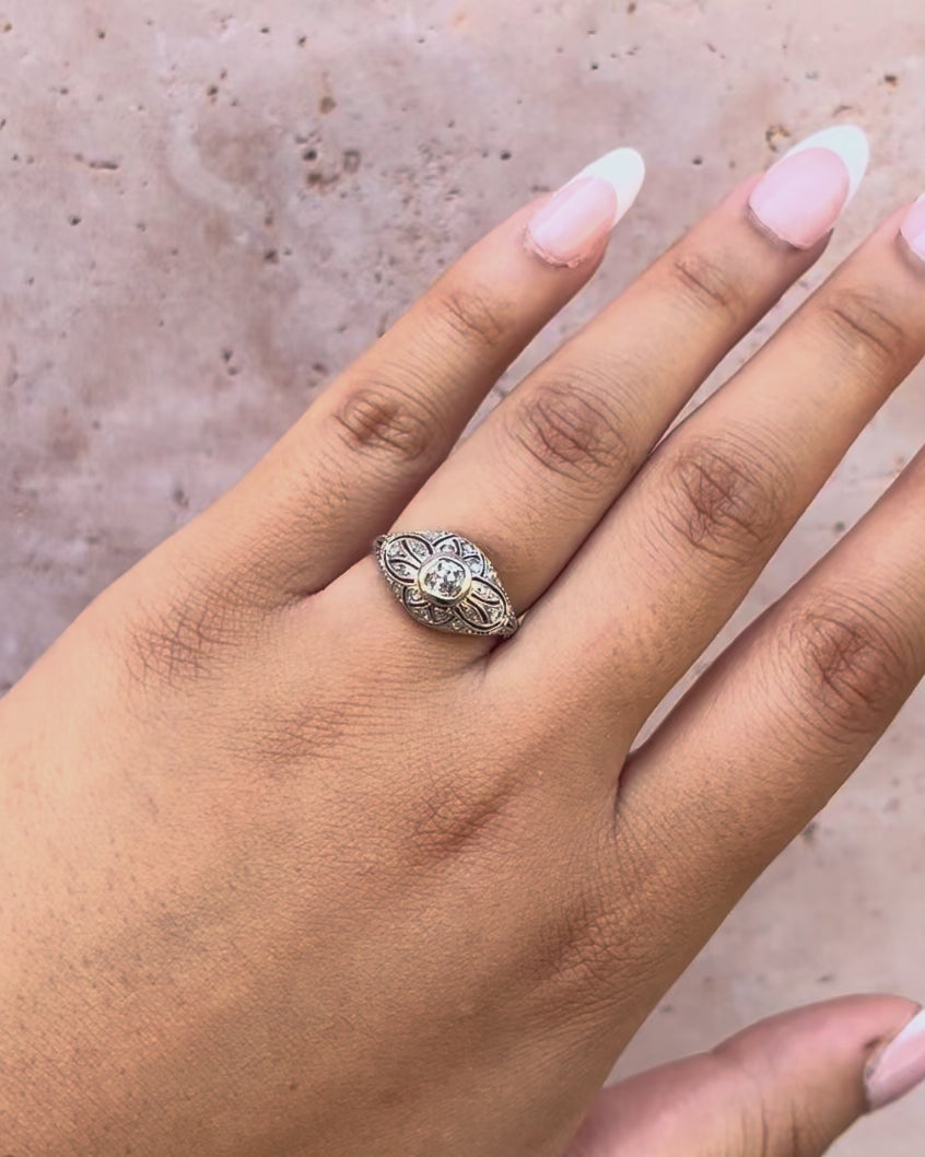 Bague Art Déco Diamants "Rosie"