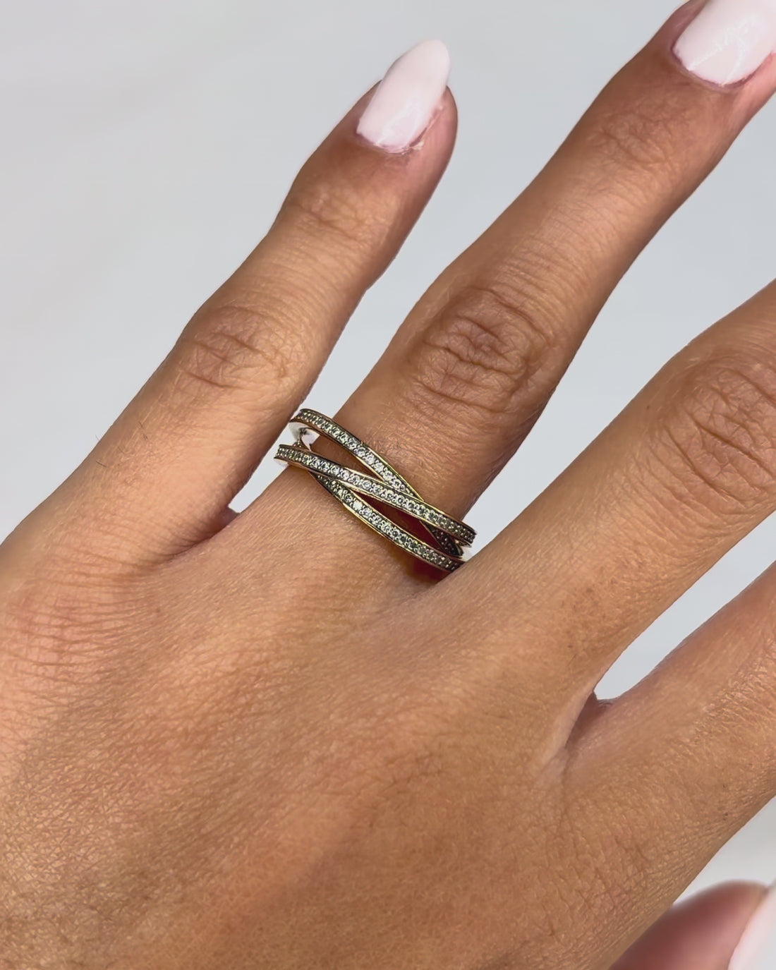 Bague Trois Anneaux Diamants 0.90 carat &quot;Alina&quot;