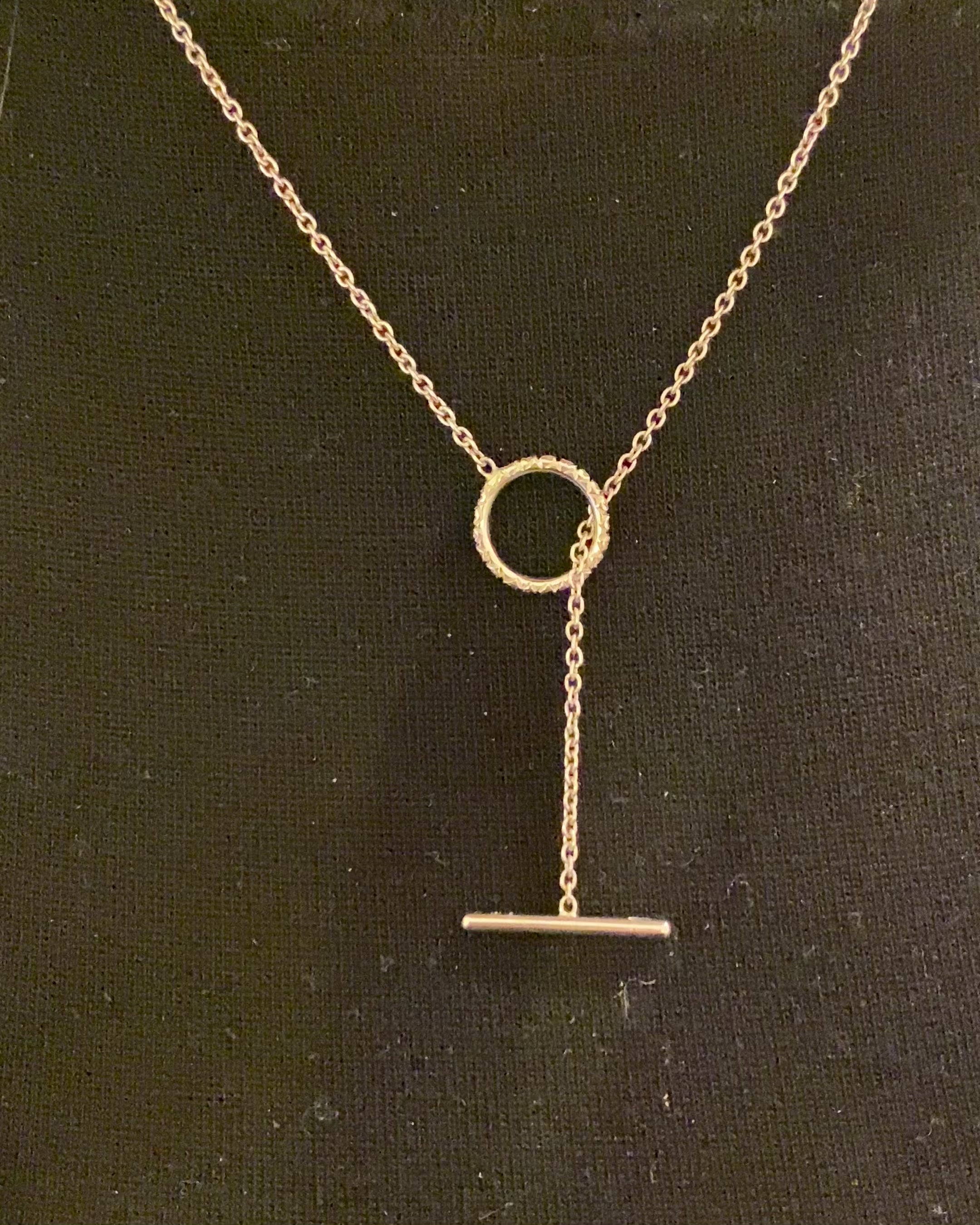Necklace 20 Diamonds &amp; Gray Gold 4.81 g "Evola"