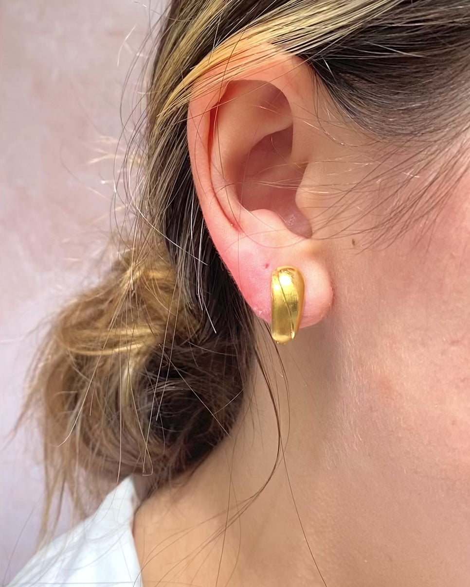 18-Carat Yellow Gold Half-Hoop Earrings 3.24g "Natasha"