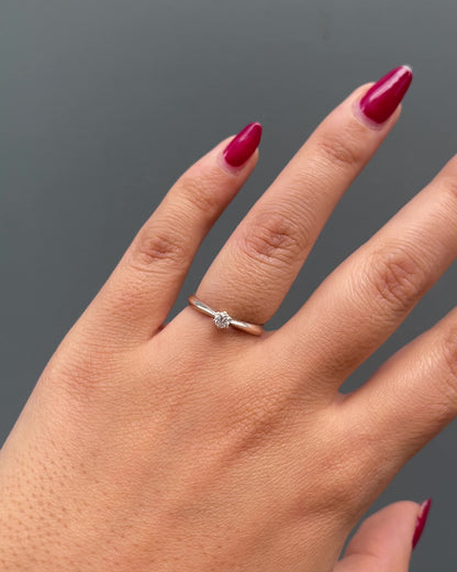 Bague Solitaire Diamant 0.10 carat &quot;Pennie&quot;
