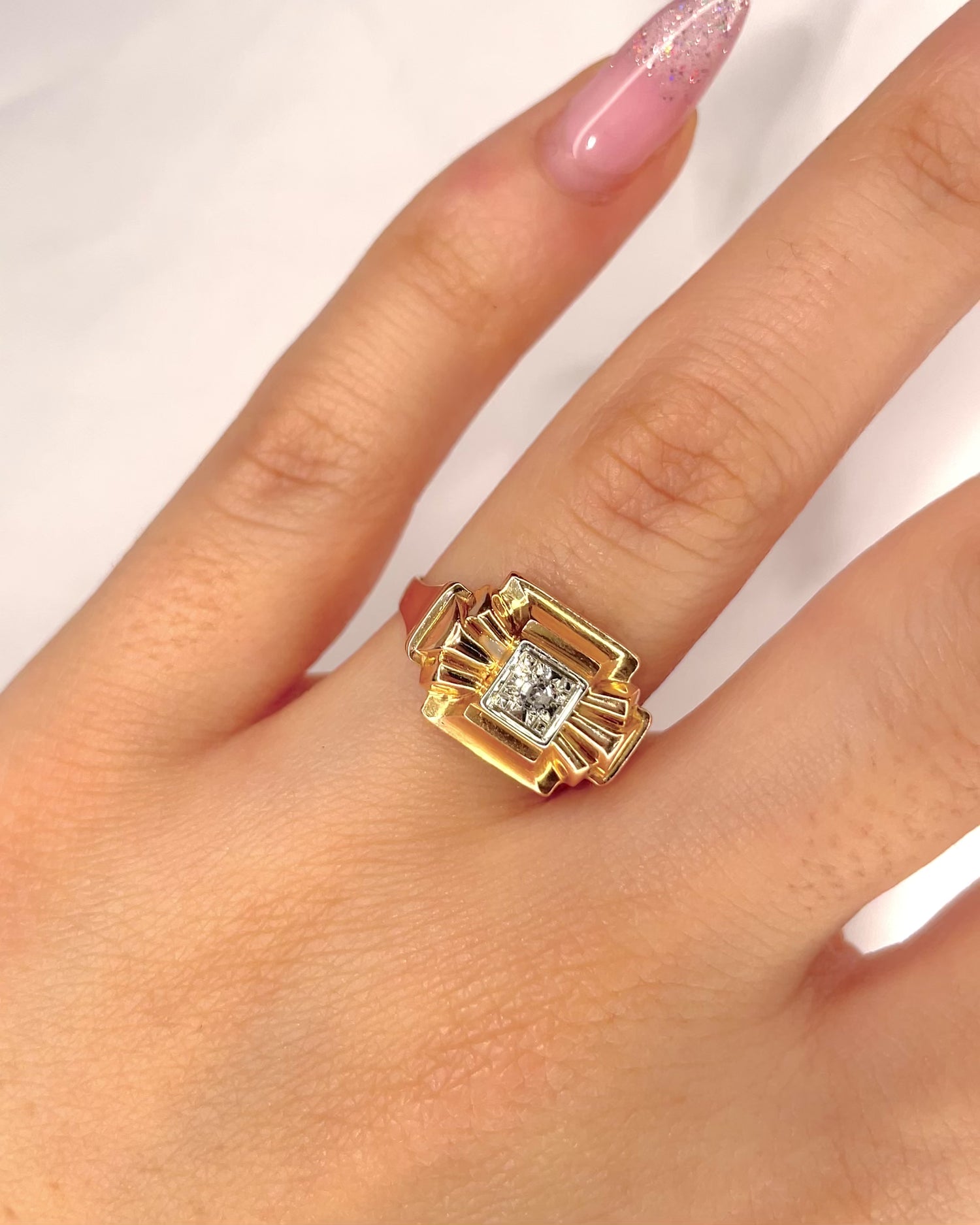 Diamond Tank Ring "Alais"