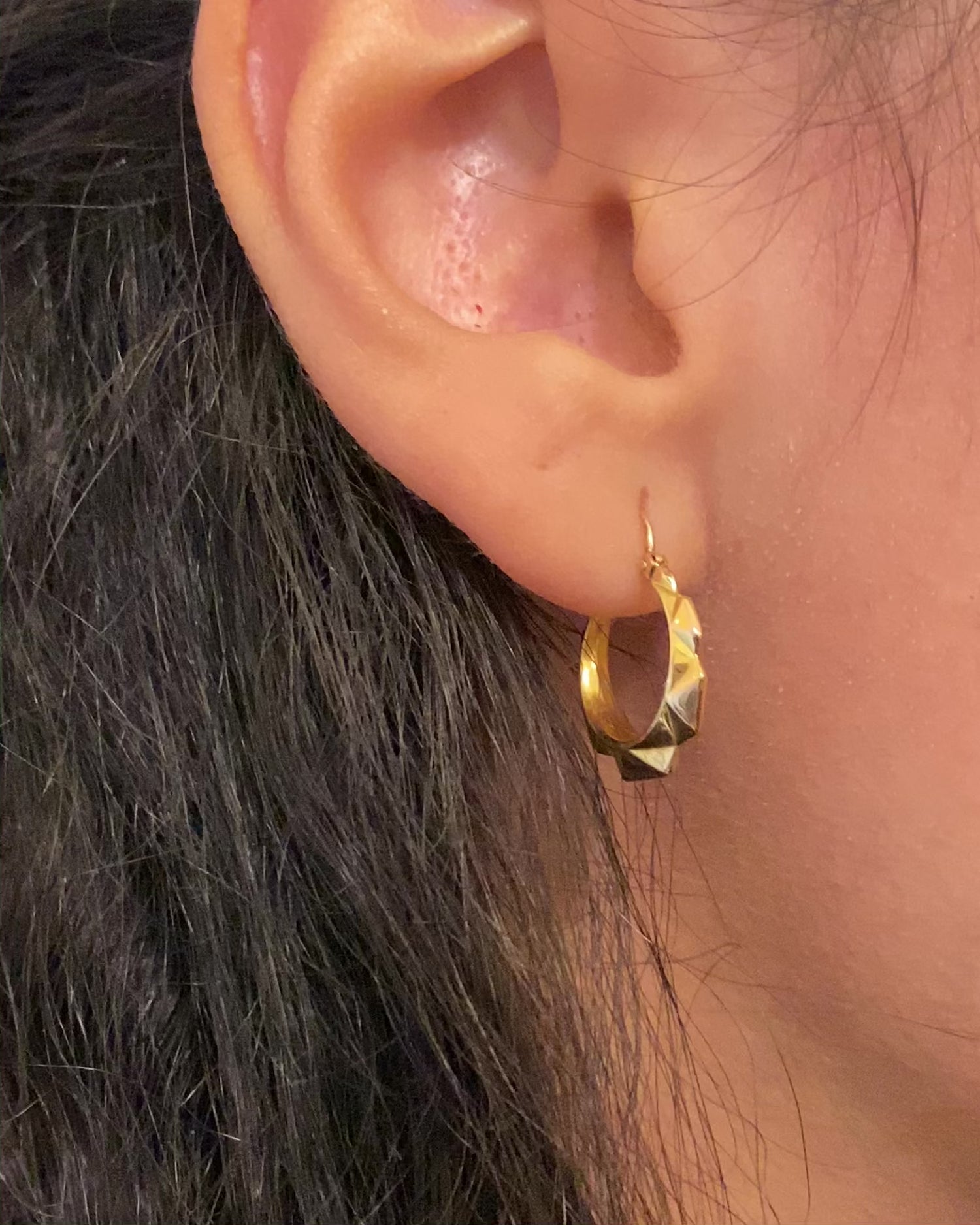 Créoles Or Jaune &quot;Lyna&quot;