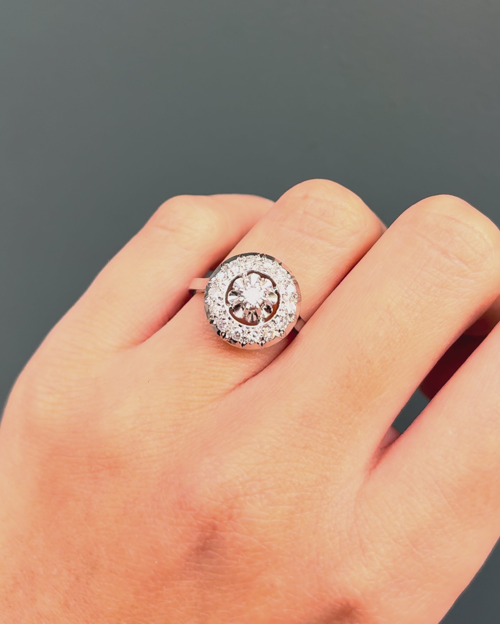 Bague Art Déco 15 Diamants "Julie"