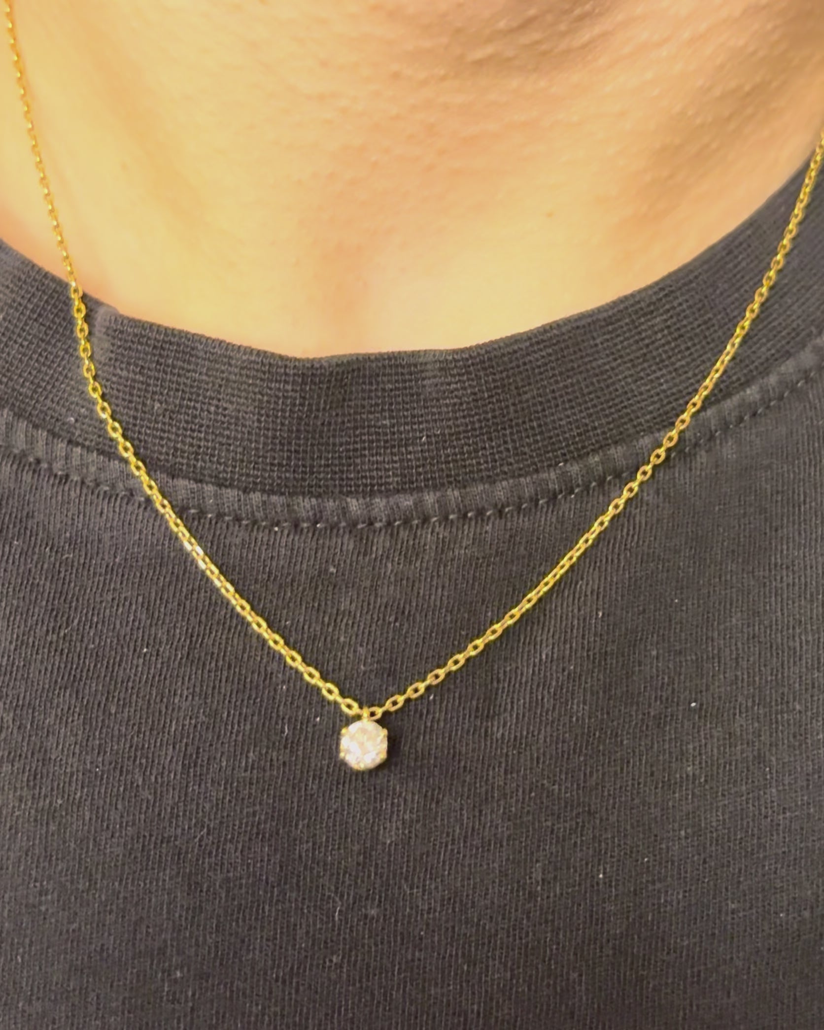 Diamond Necklace 0.33 carat &amp; 18 carat gold "Mina"