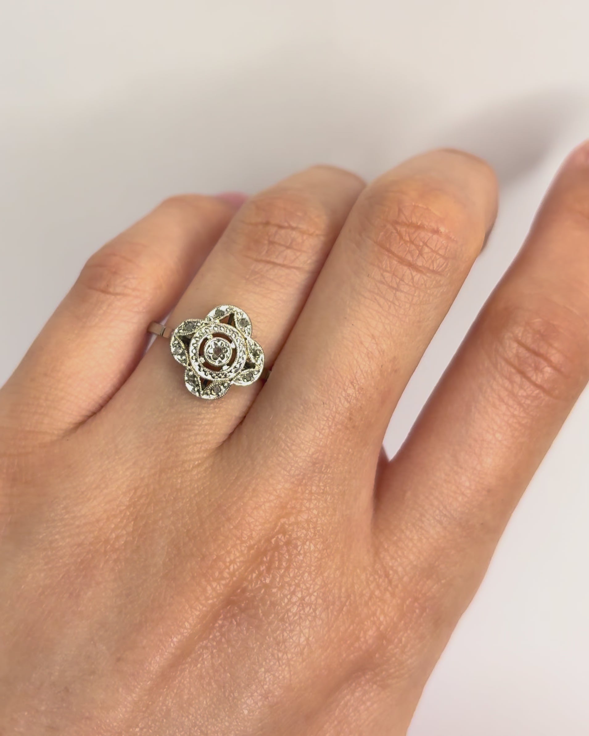 Bague Art-Déco Diamants "Chloé"