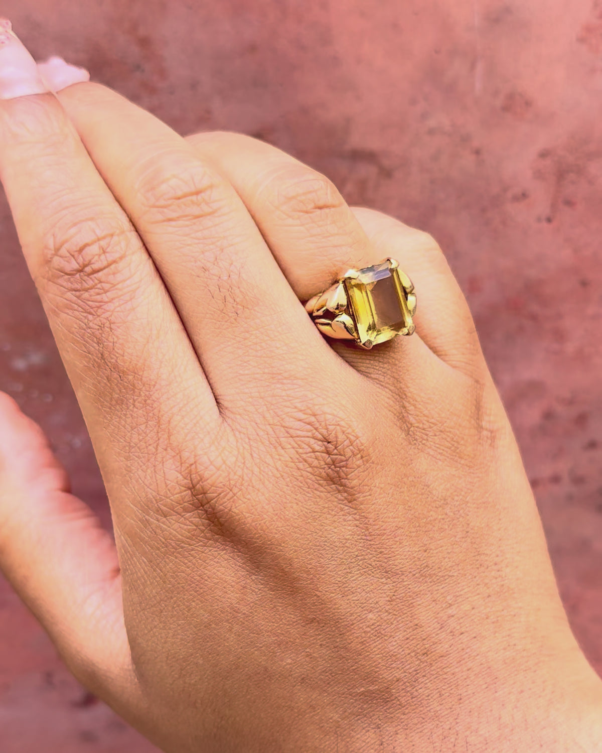 Bague Cocktail Citrine 5.04 carats &amp; Or 18 carats 7.09g "Annette"