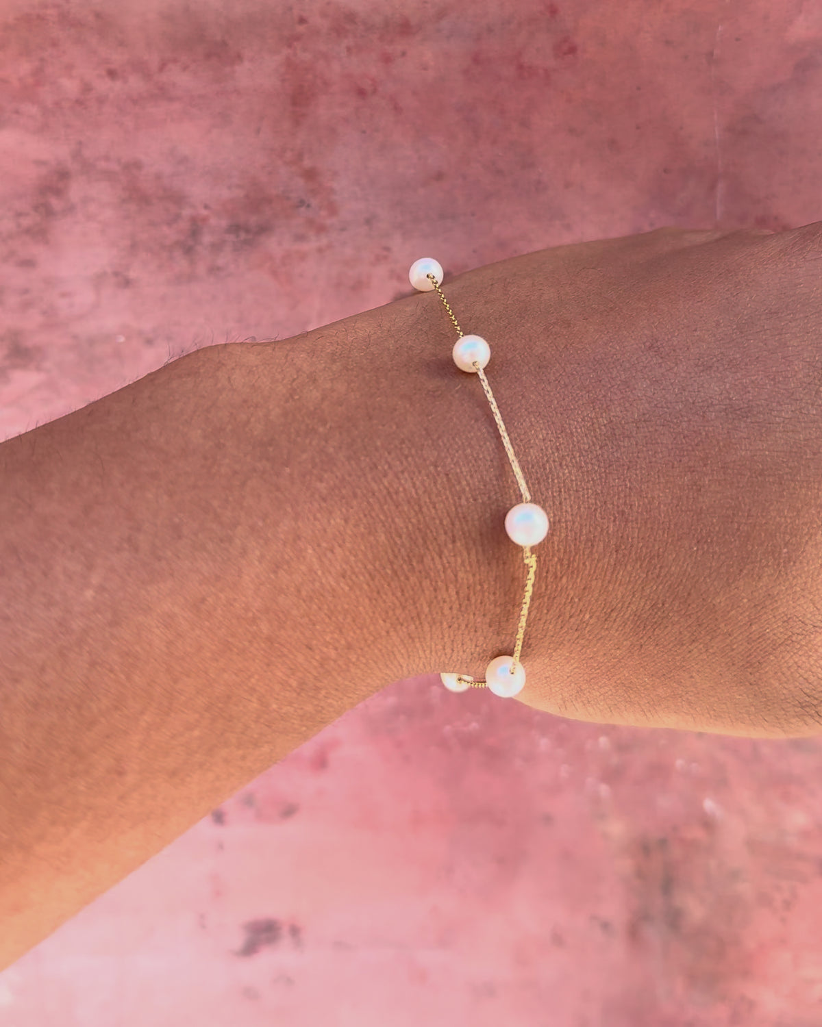 Pulsera de perlas y oro de 18 quilates «Eleonore»