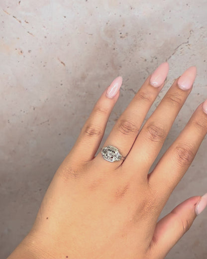 Anillo Art Déco con diamantes "Telma"