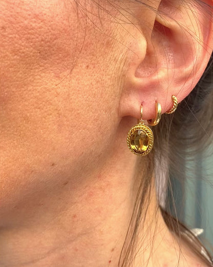 Pendientes Dormilones de Citrino 4.30 quilates "Connie"