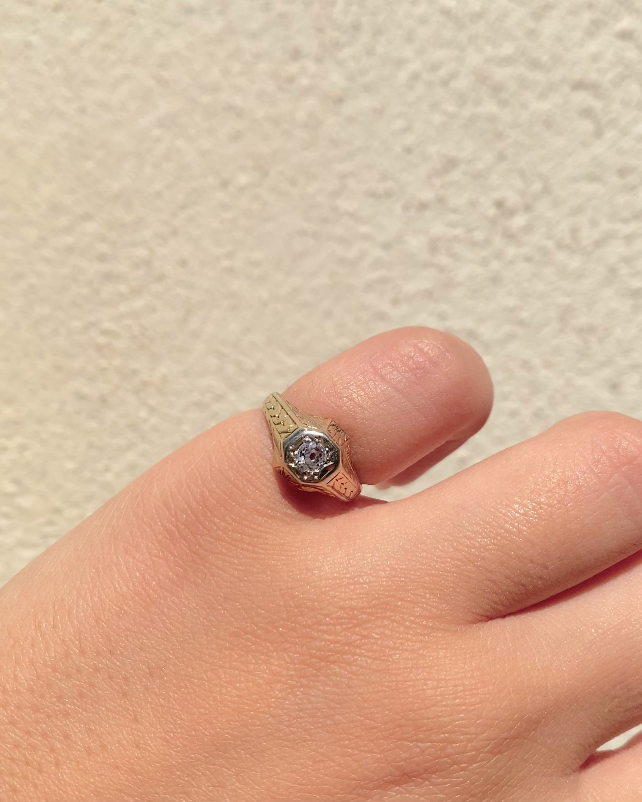 Bague Chevalière Diamant 0.15 carat "Carmen"
