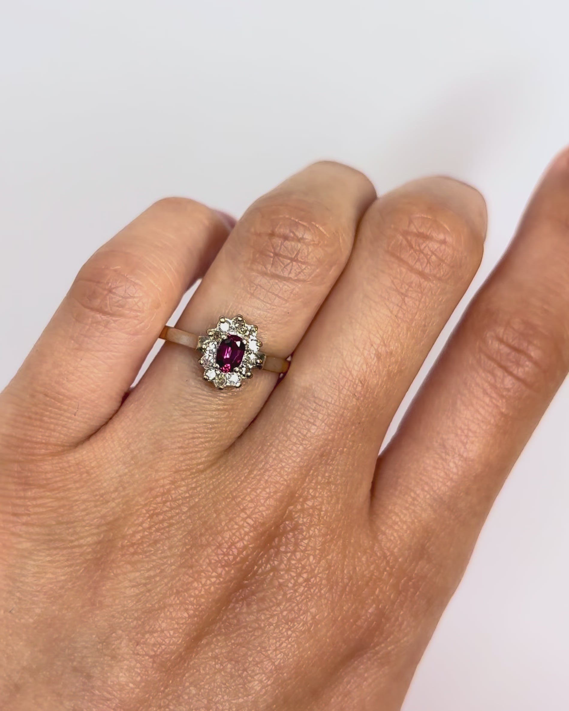 Anillo Marguerite Zafiro Rosa y Diamantes "Mélina"
