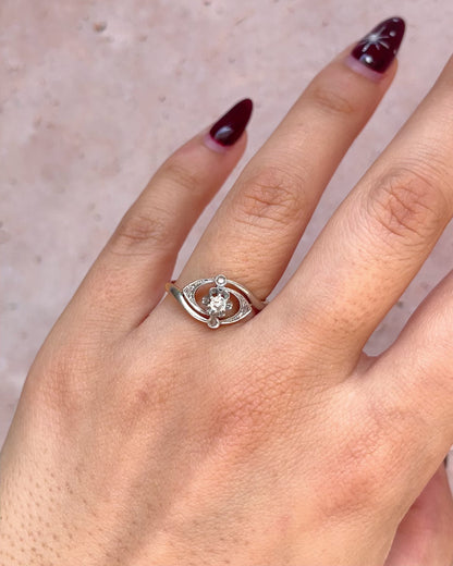 Art Deco Tourbillon Diamond Ring "Armande"