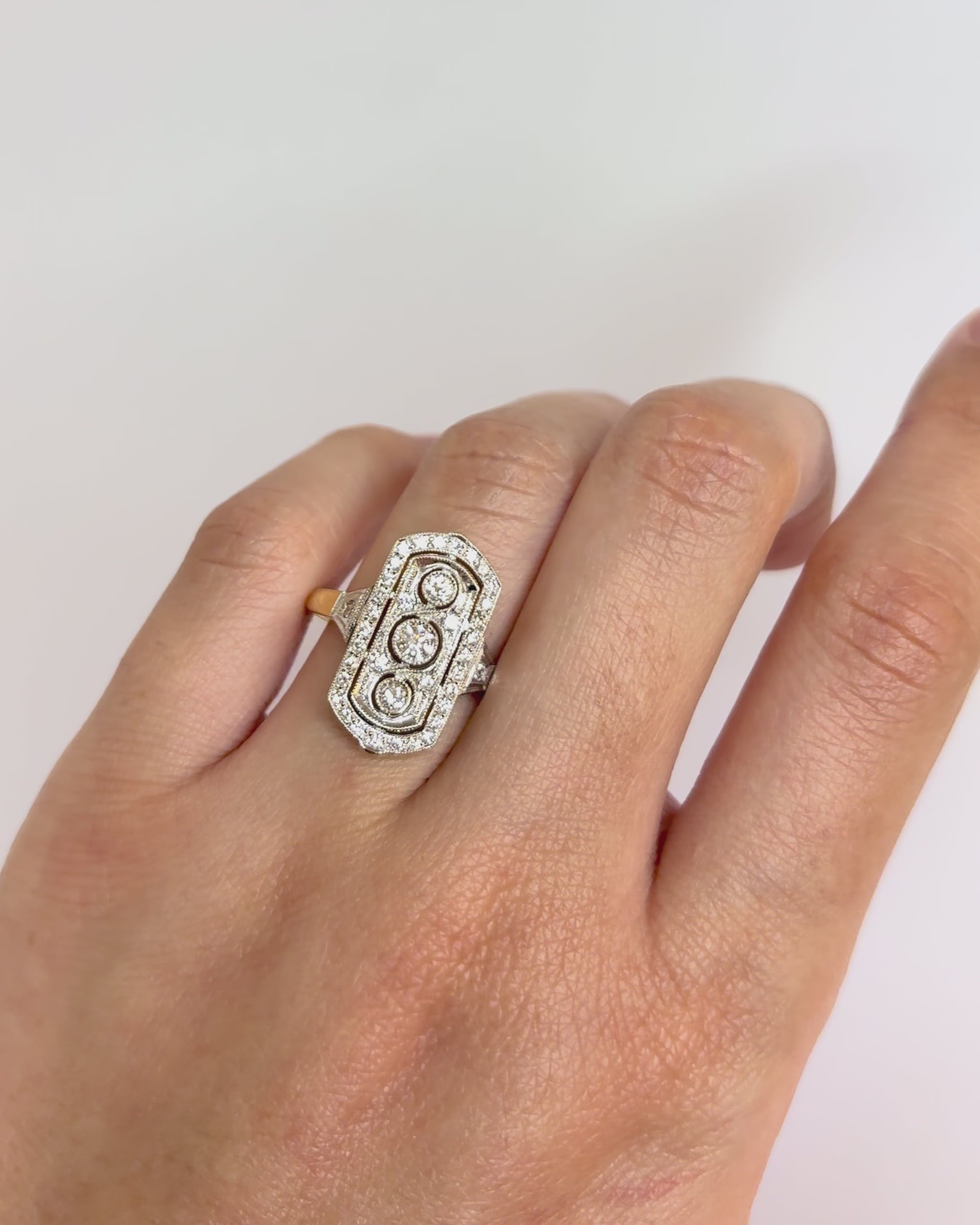 Bague Style Art Déco Diamants 0.60 carat "Géraldine"