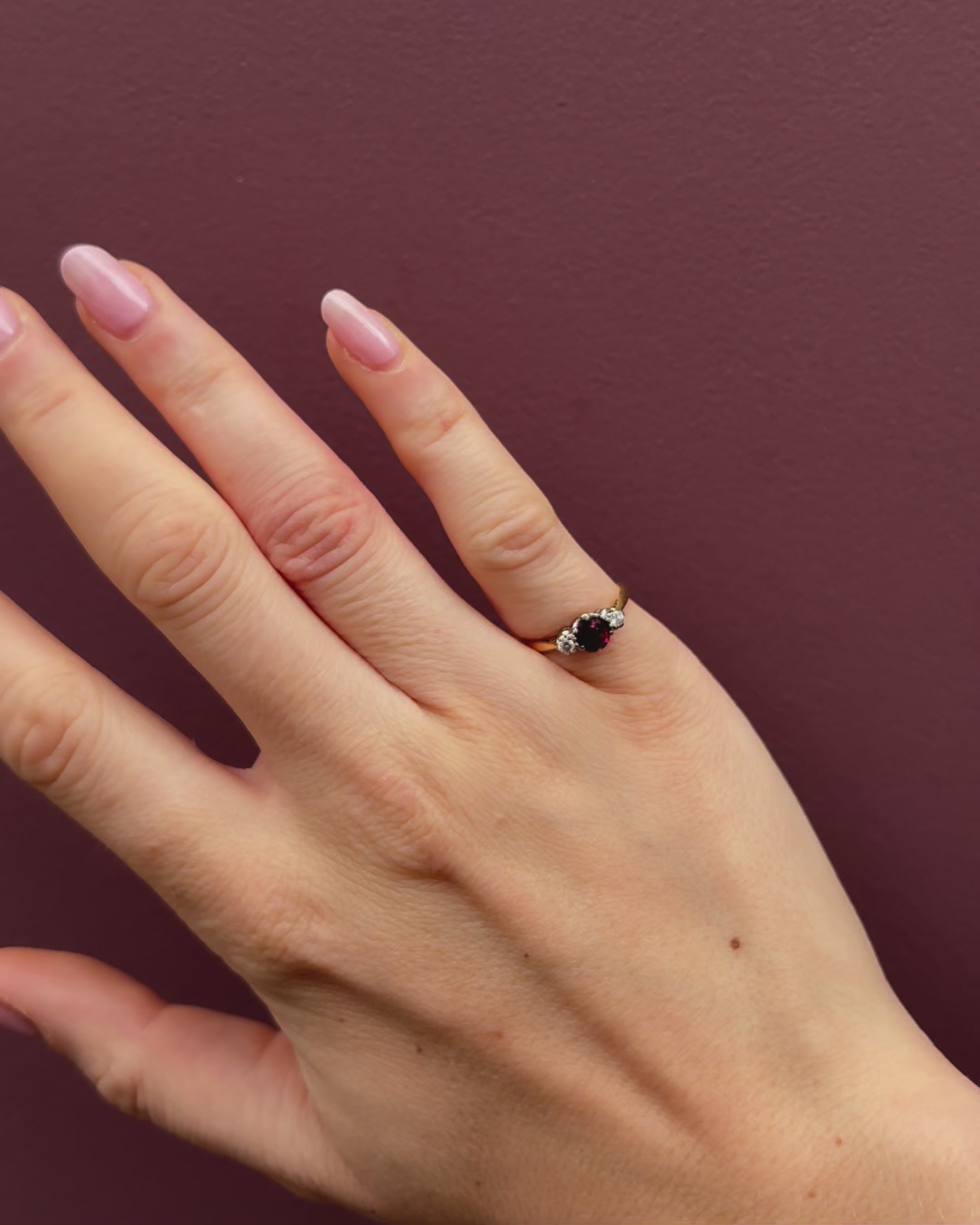 Bague Trilogie Rubis &amp; Diamants "Carlotta"