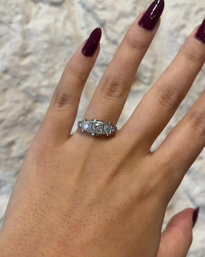 Bague Art Déco Rivière Diamants &quot;Carole&quot;
