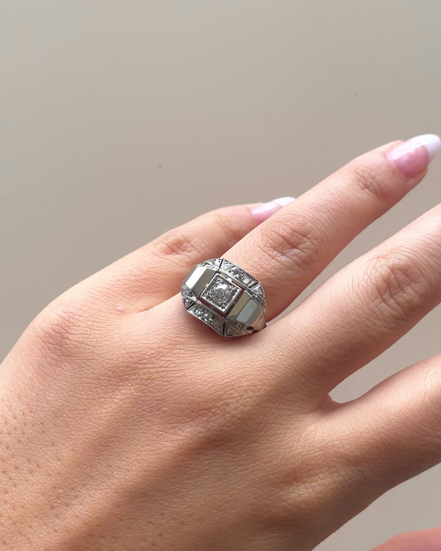 Bague Art-déco Diamants "Adelita"