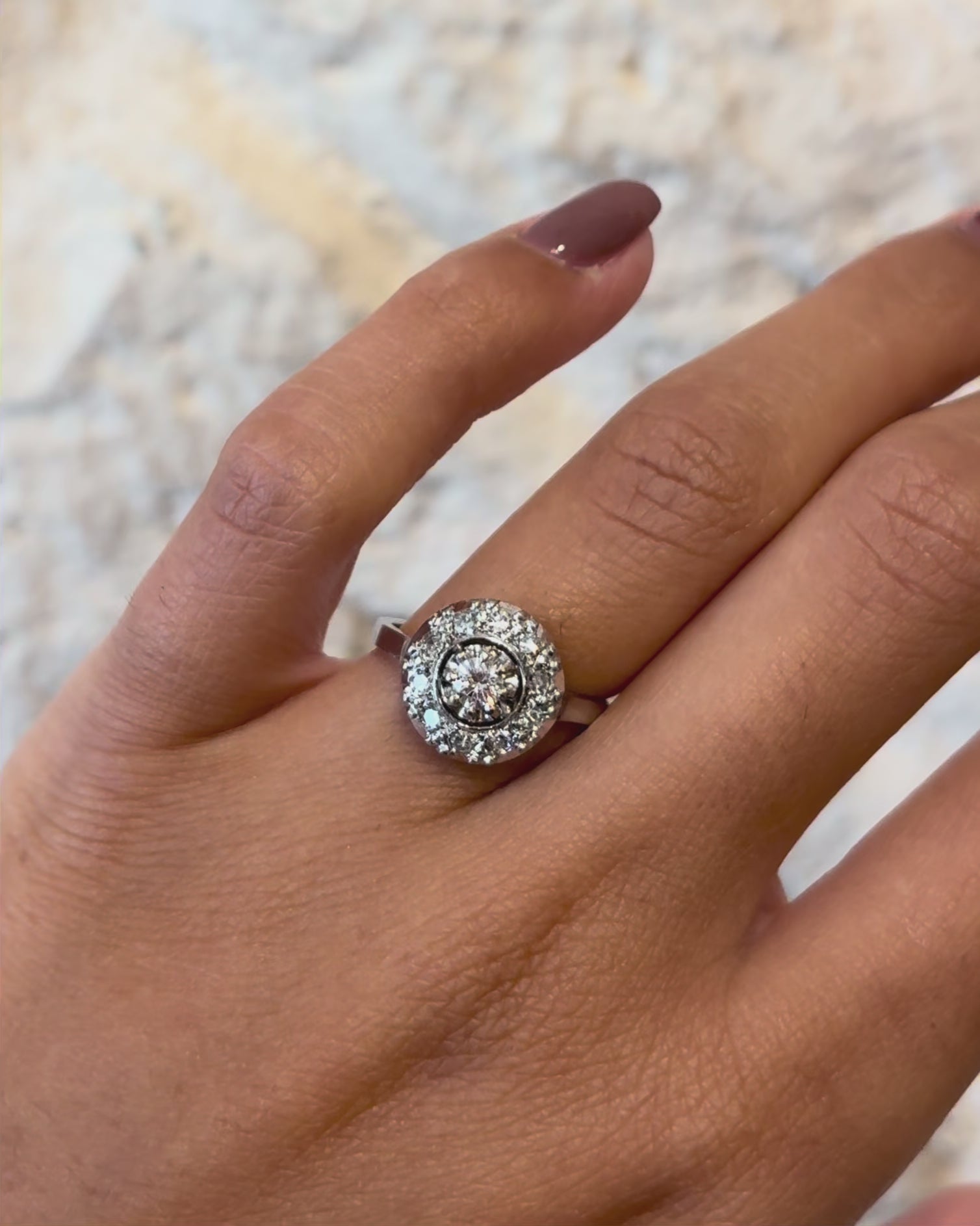 Bague Art-Déco Diamants "Sabine"