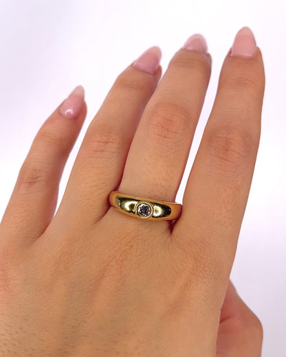 Anillo rígido con diamante 0,20 quilates y oro 4,40 g "Lison"