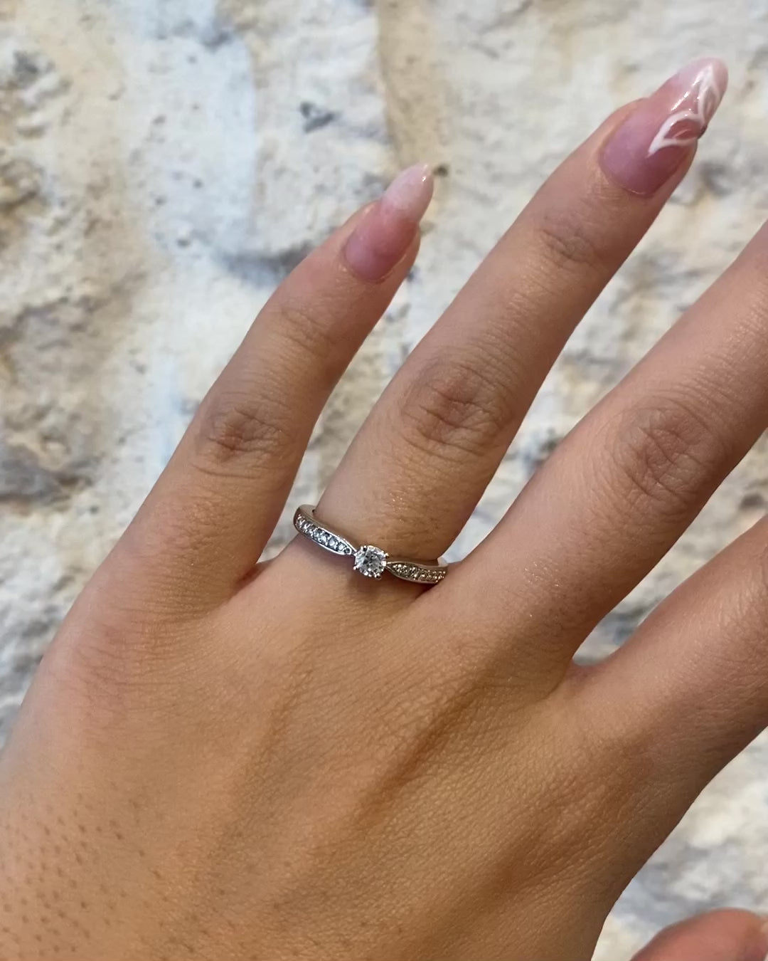 Bague Solitaire 15 Diamants &quot;Ayla&quot;