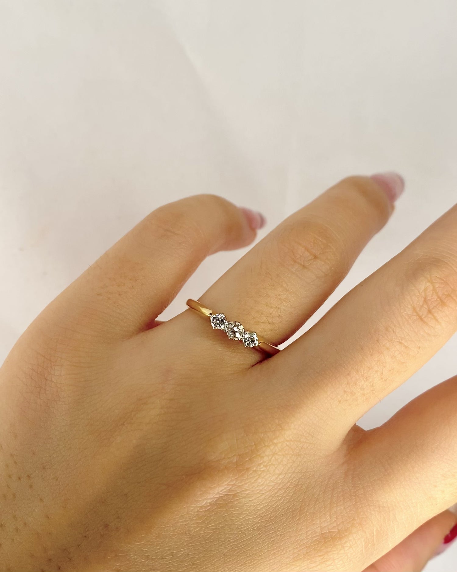 Bague Trilogie Diamants 0.21 carat &quot;Erell&quot;