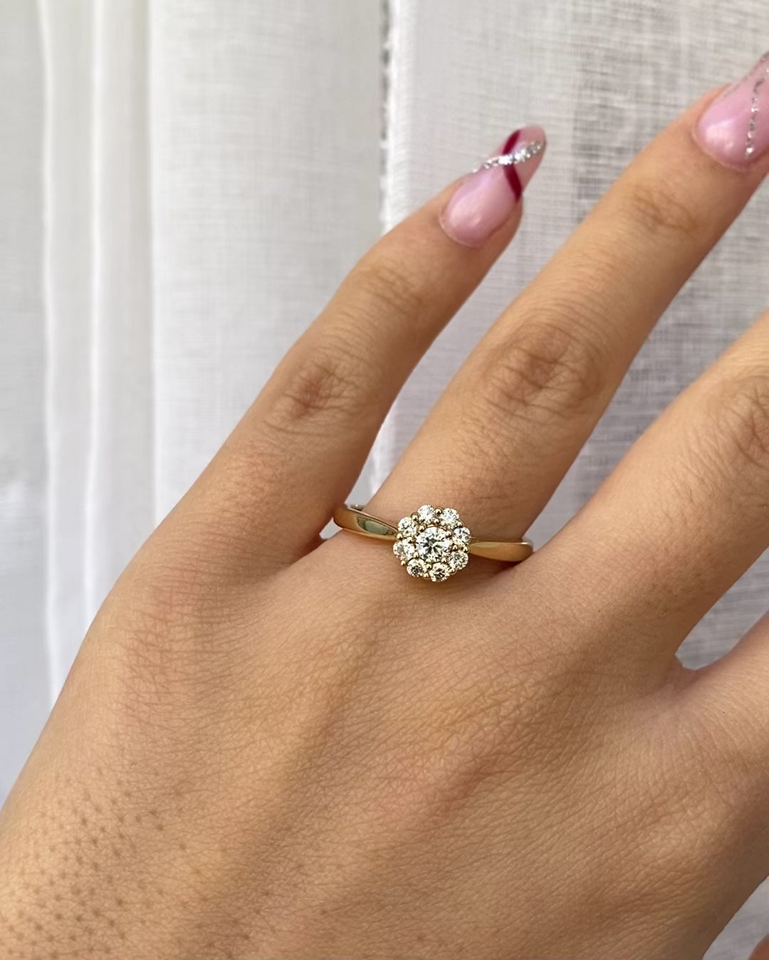 Bague Marguerite Diamants 0.43 carat "Élaïa"