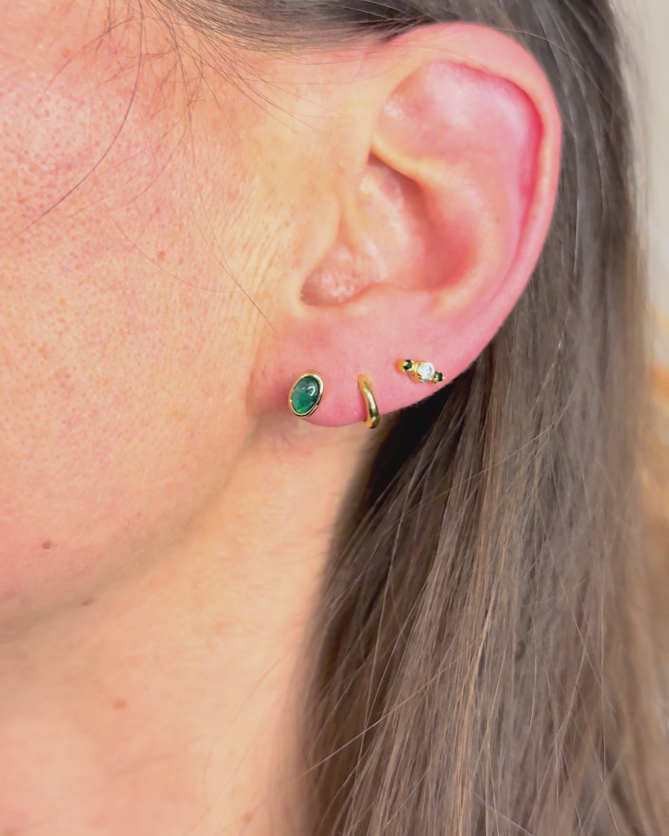 Emerald Stud Earrings 0.50 carat "Sofia"