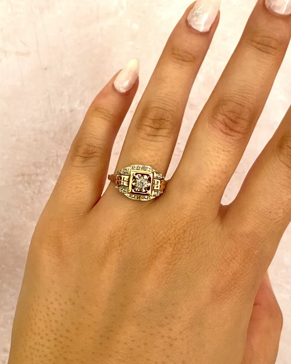 Tank Diamond Ring "Juliane"