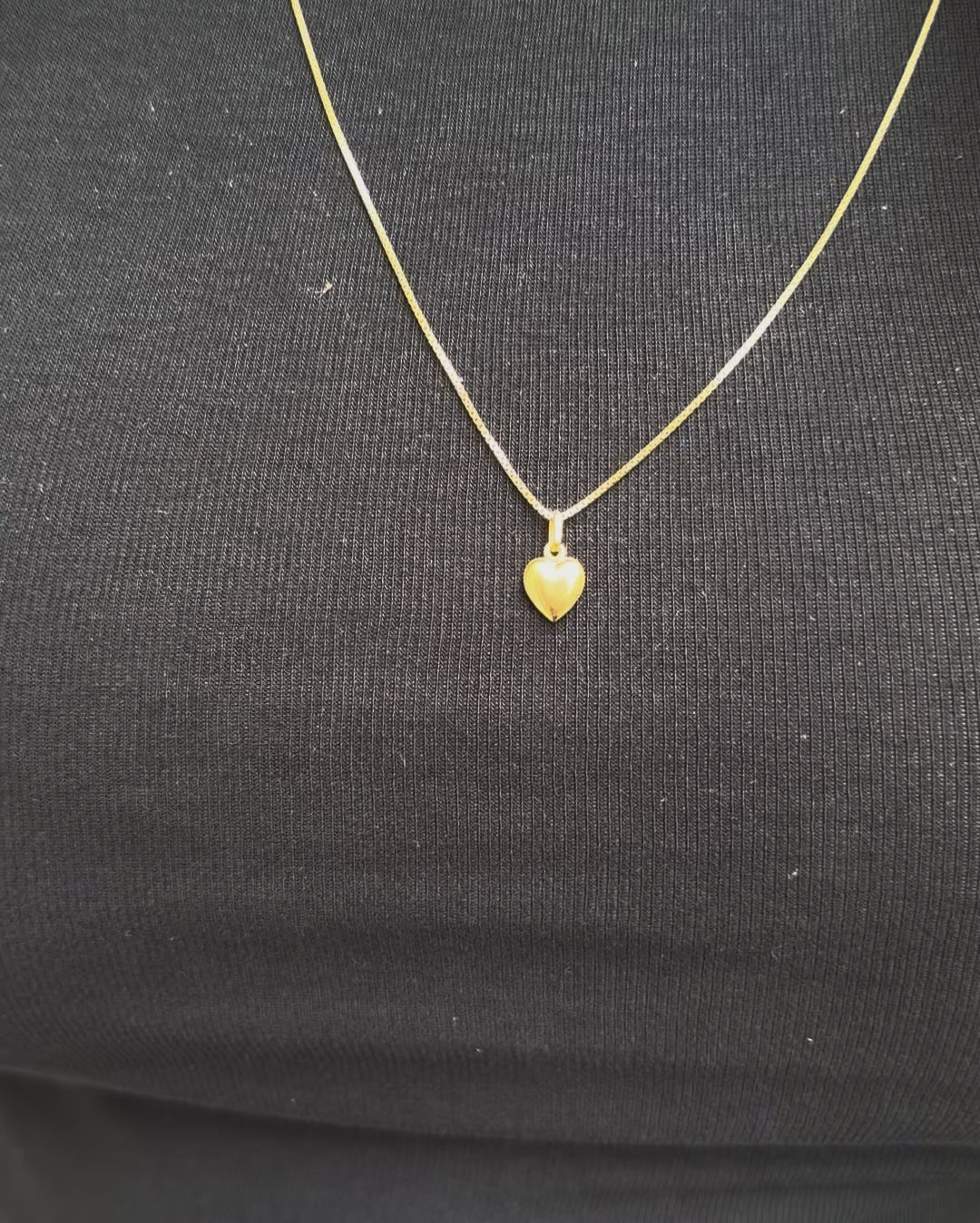 Yellow Gold Heart Pendant "Gabin"