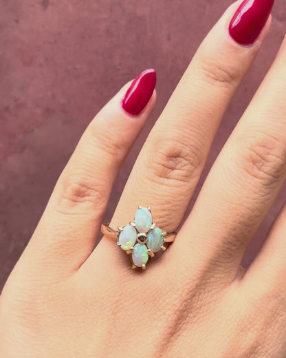 Bague Losange Opales Cabochon 1.08 carat "Amanda"