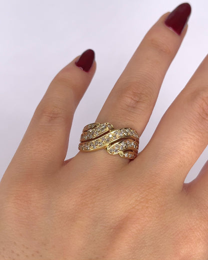 Bague Jonc 50 Diamants &amp; Or 5,21 g  "Francesca"