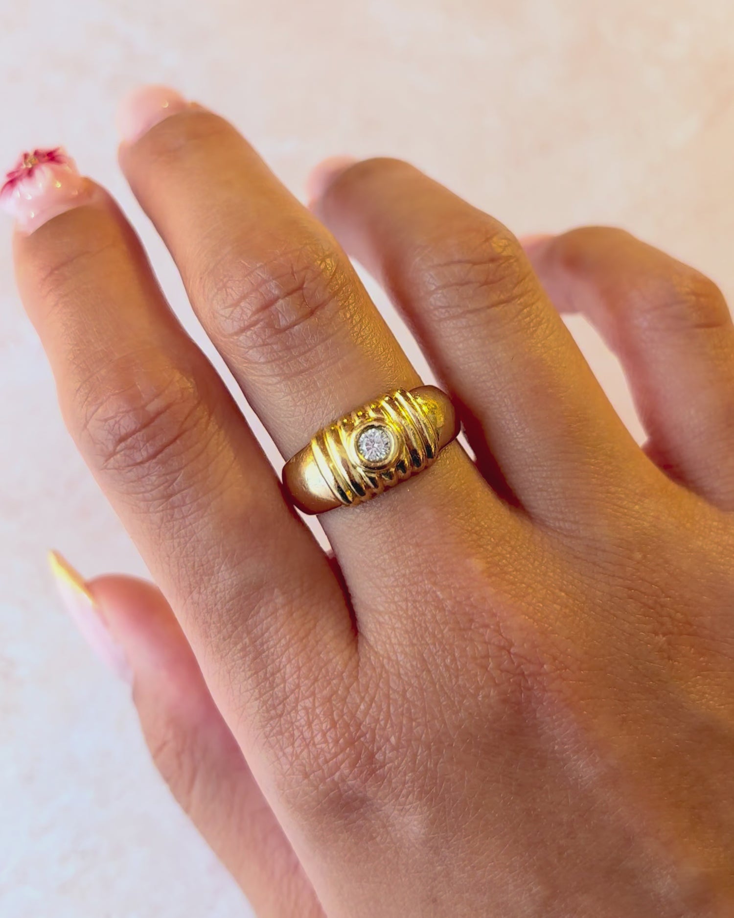 Bague Jonc Diamant &amp; Or 5.84g "Clotilde"